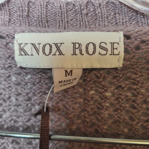Knox Rose Boho Chic Pullover Sweater - Gray Tie Dye - Size M - NEW! - Picture 5 of 8